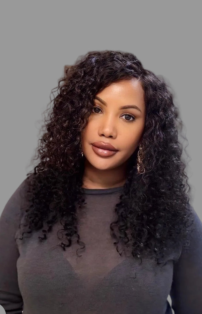 Vietnamese  Water Wave Wig - 100% Human Hair - Density 250 - Transparent Lace 13X4